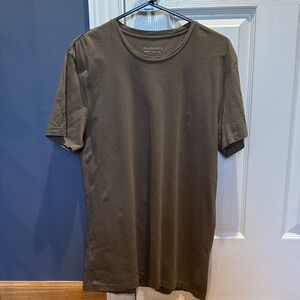 All Saints Men's Olive Short Sleeve Tee
